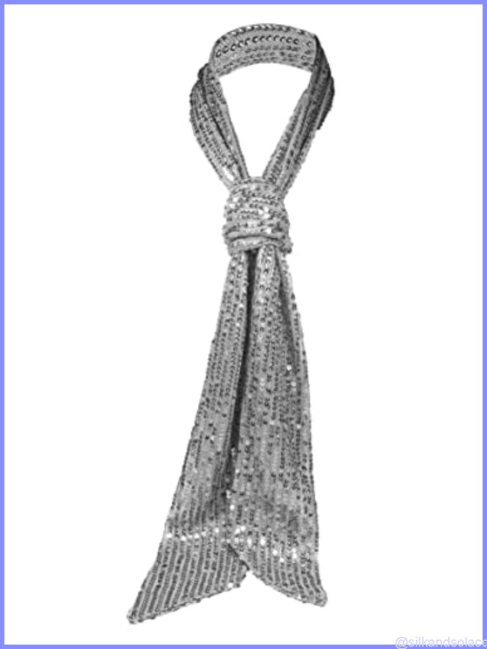 Sparkly Sequin Skinny Scarf Neck Tie Belt Versatile Y2K Disco Party Accessory
